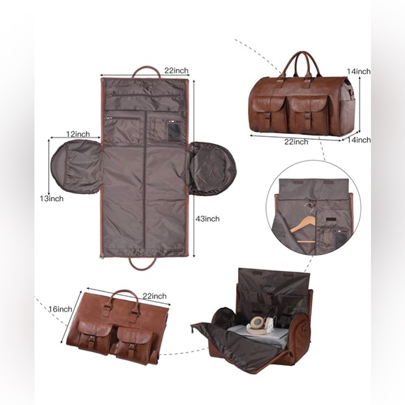 Sac De Voyage Convertible Seyfocnia - Bagage à Main Cabine - Gris